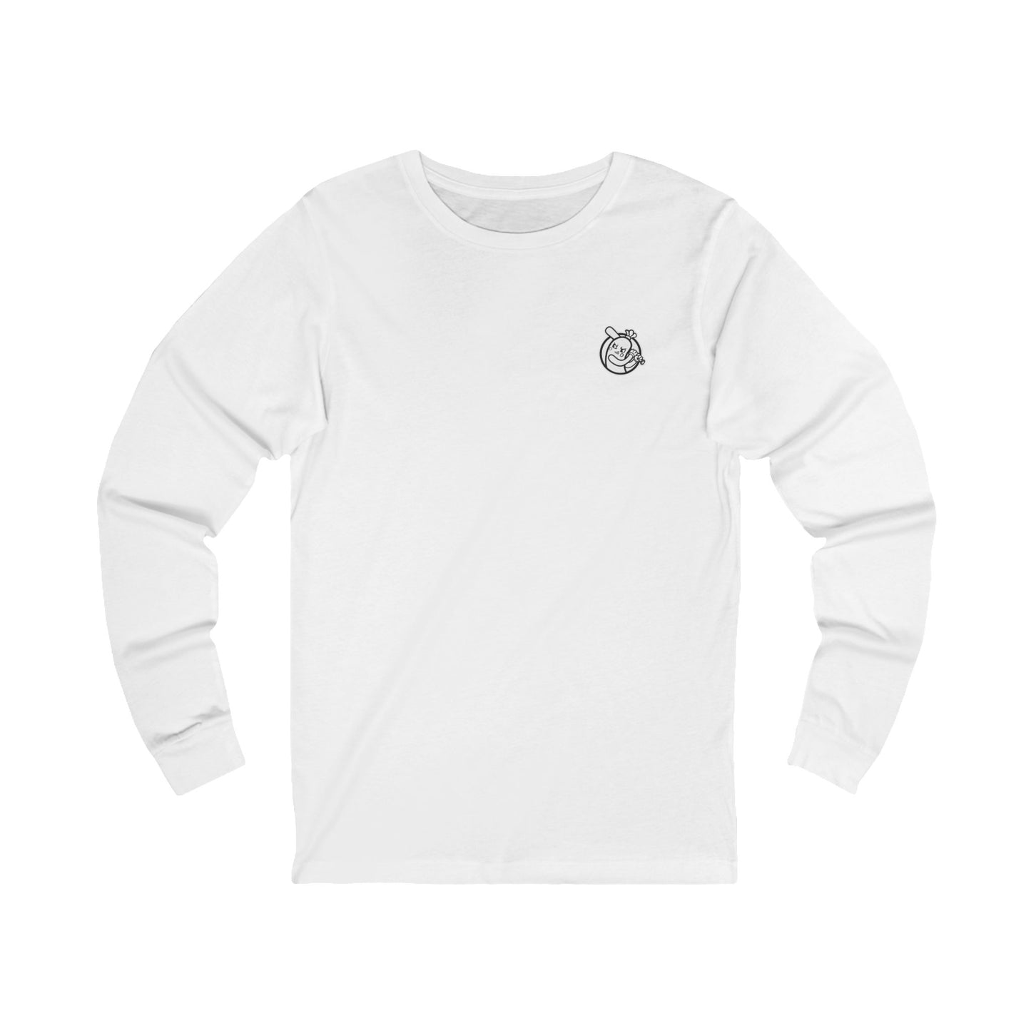 Unisex Jersey Long Sleeve Tee - Bangers & Smash Black and white logo