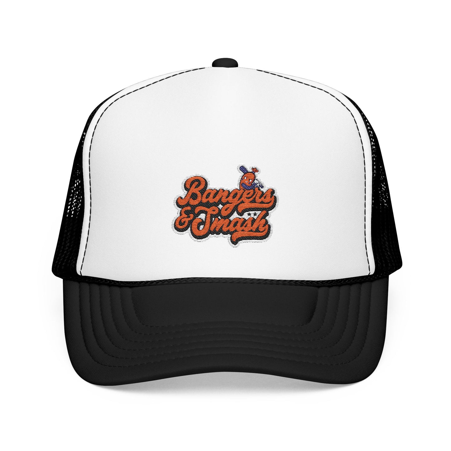 Bangers & Smash Foam Trucker Hat - Stylish Embroidered Cap for Everyday Wear