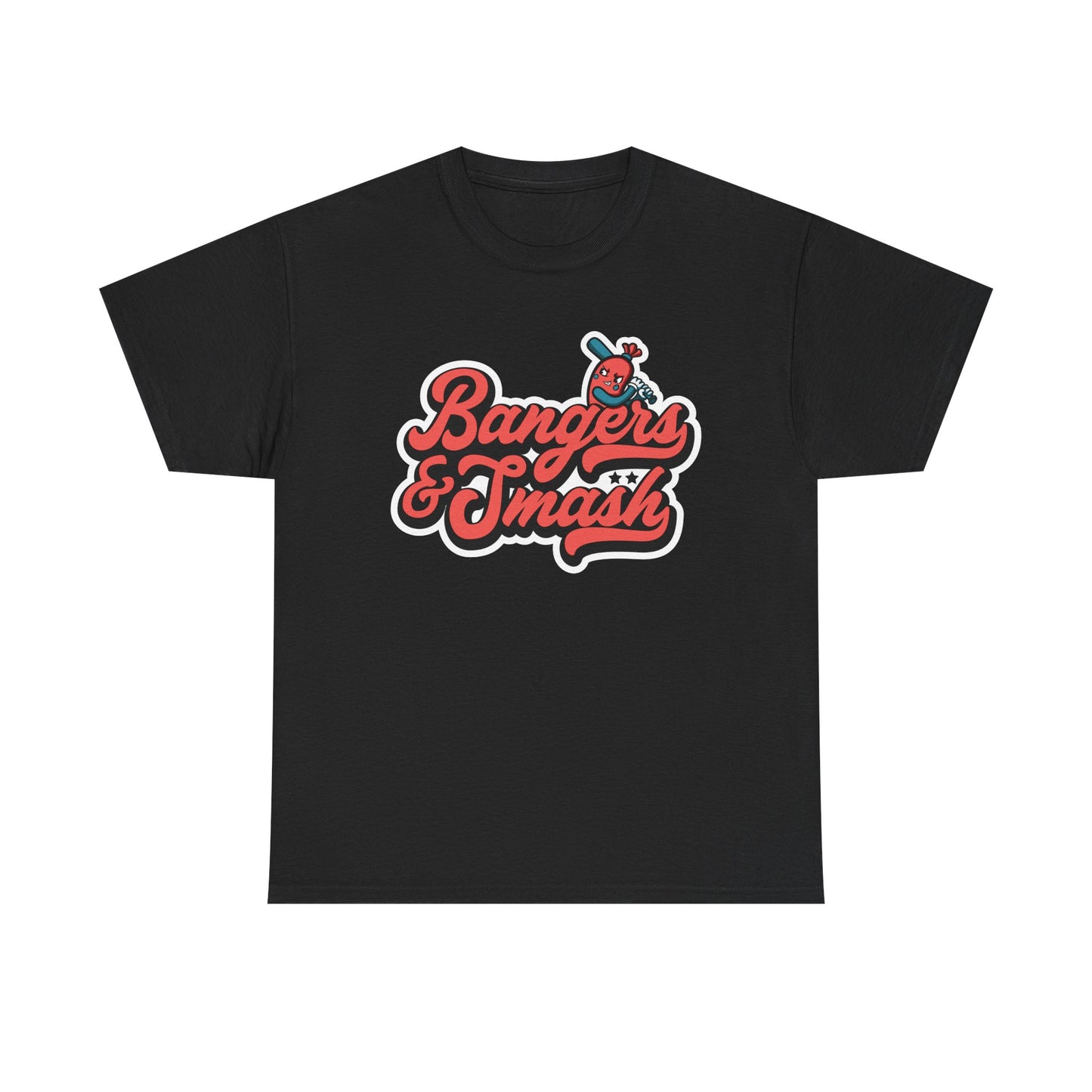 Bangers & Smash Unisex Heavy Cotton Tee Red Logo