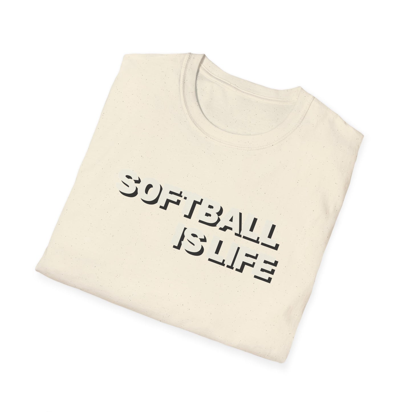 Softball Is Life Drop Shadow Design