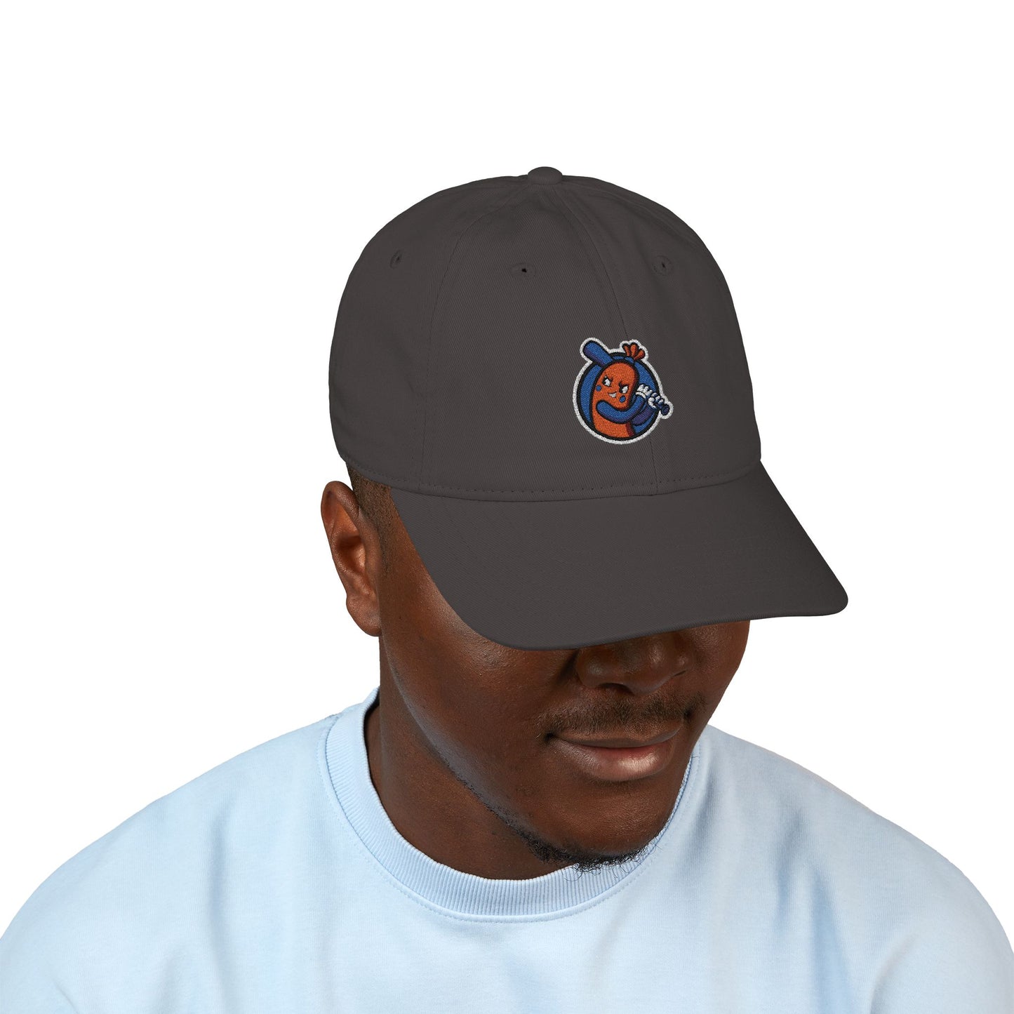 Organic Embroidered Baseball Cap - Bangers & Smash Logo
