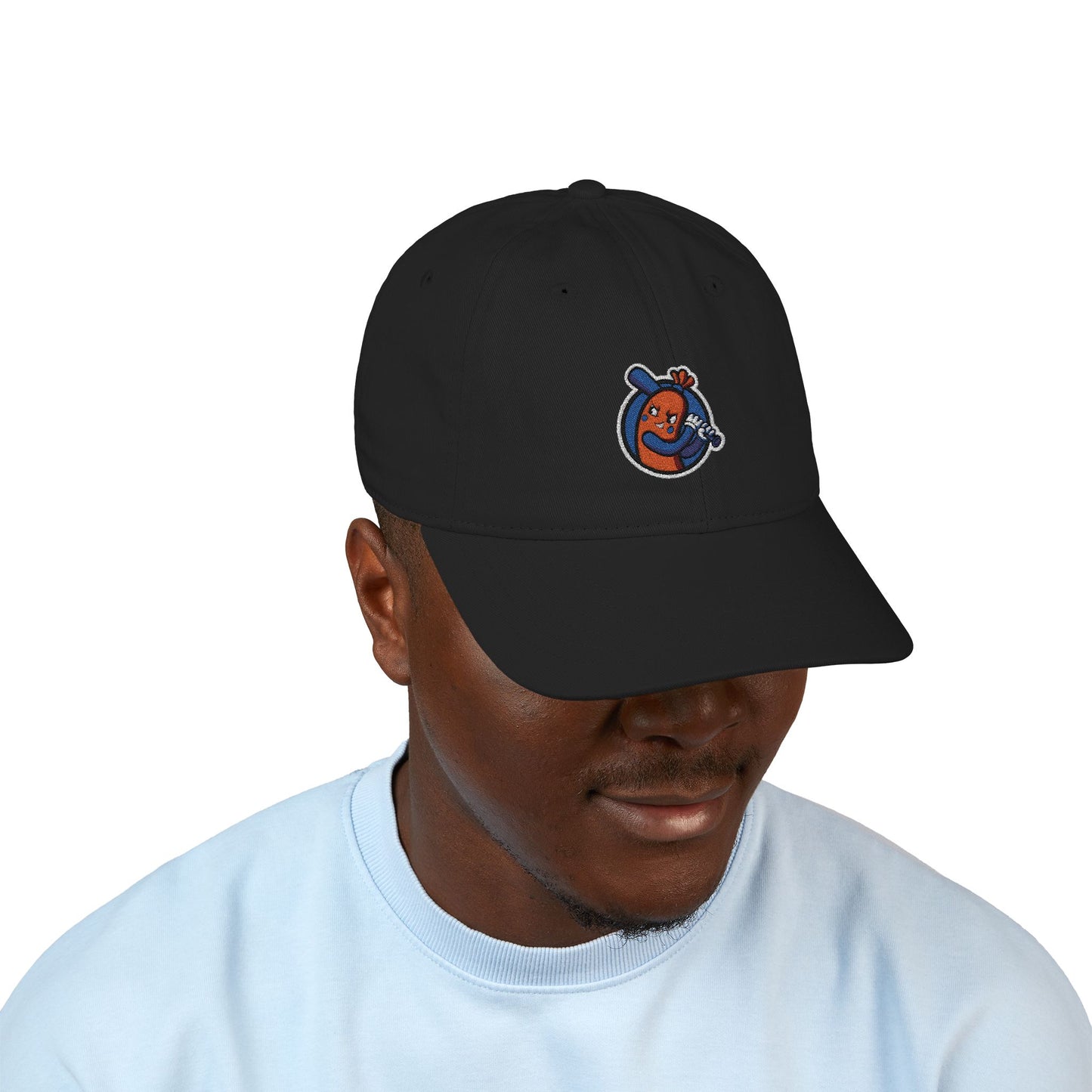 Organic Embroidered Baseball Cap - Bangers & Smash Logo