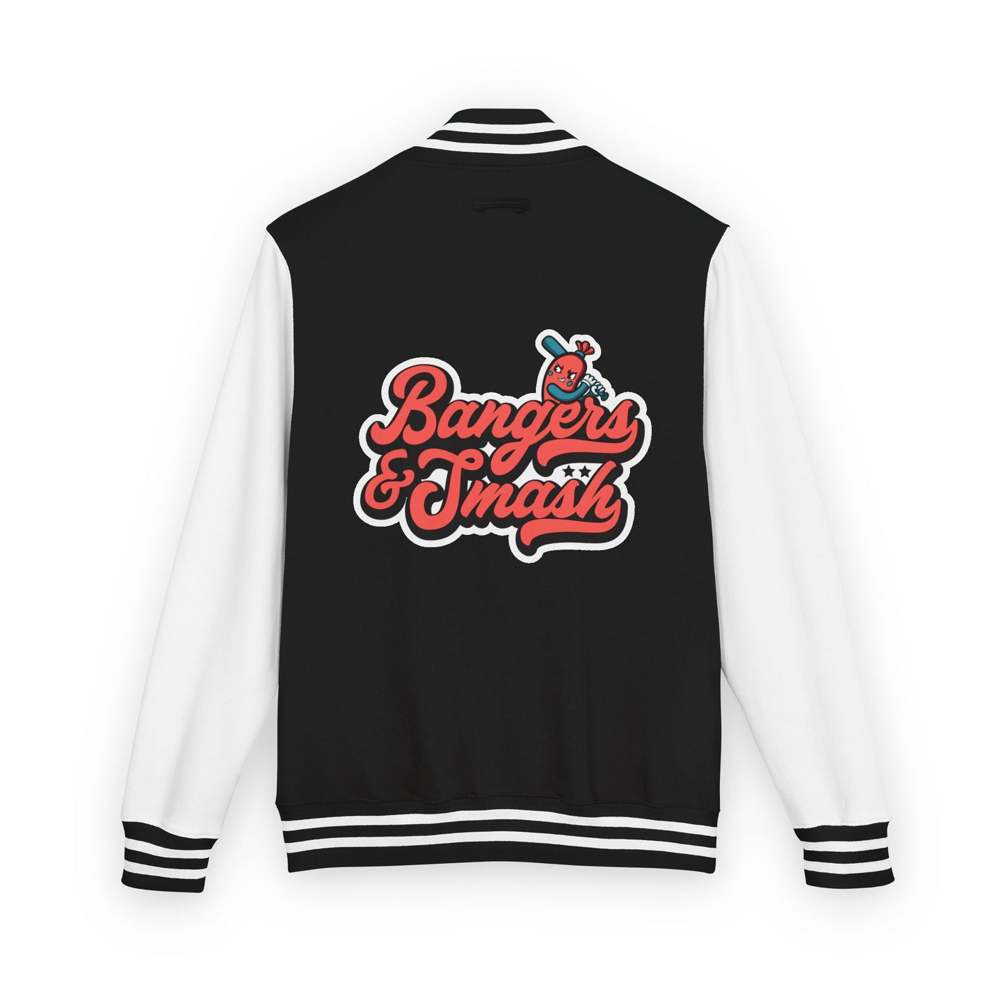 Unisex Heavyweight Letterman Jacket - Bangers & Smash Pink Logo