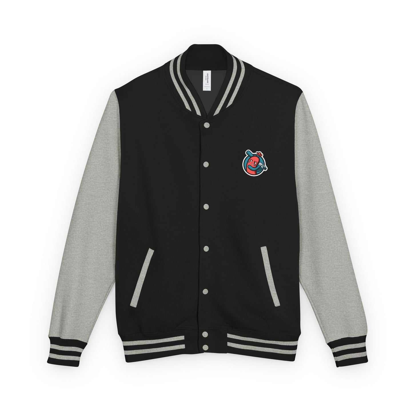 Unisex Heavyweight Letterman Jacket - Bangers & Smash Pink Logo
