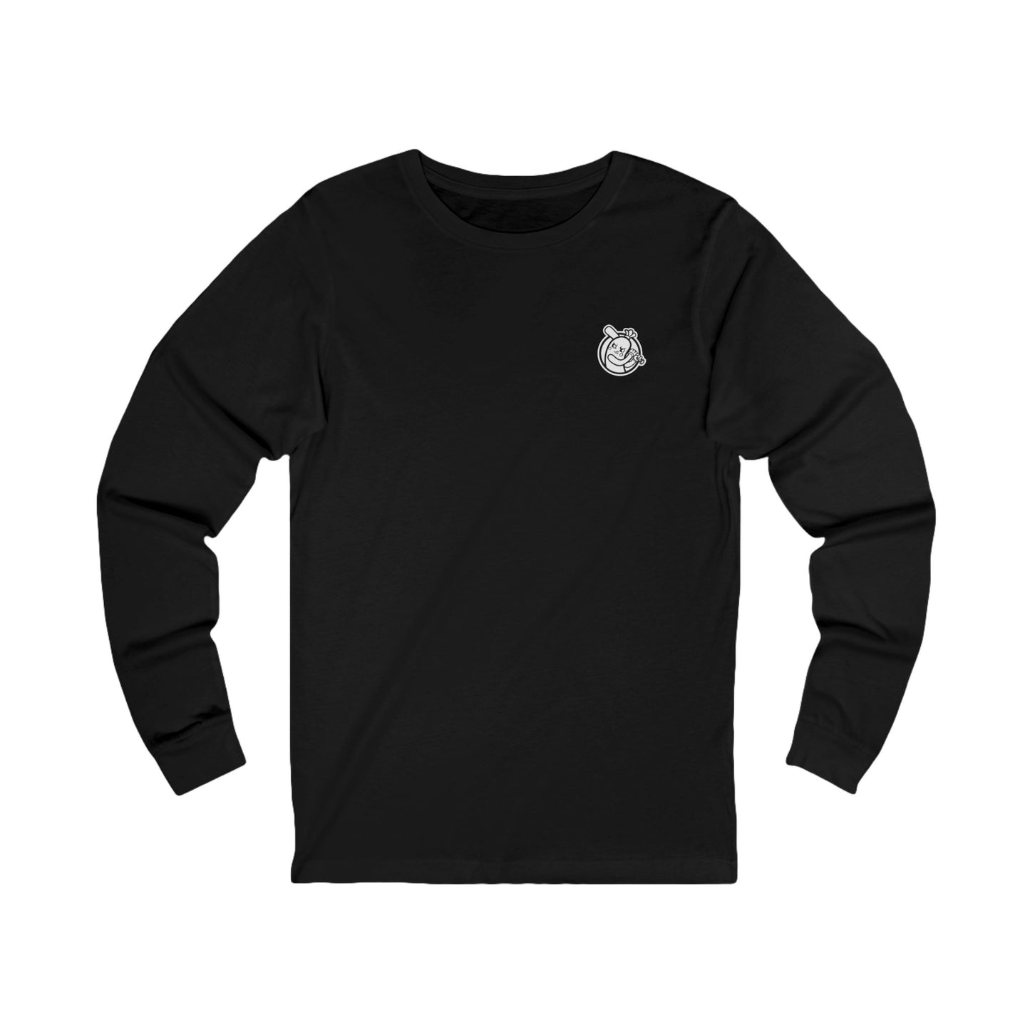 Unisex Jersey Long Sleeve Tee - Bangers & Smash Black and white logo