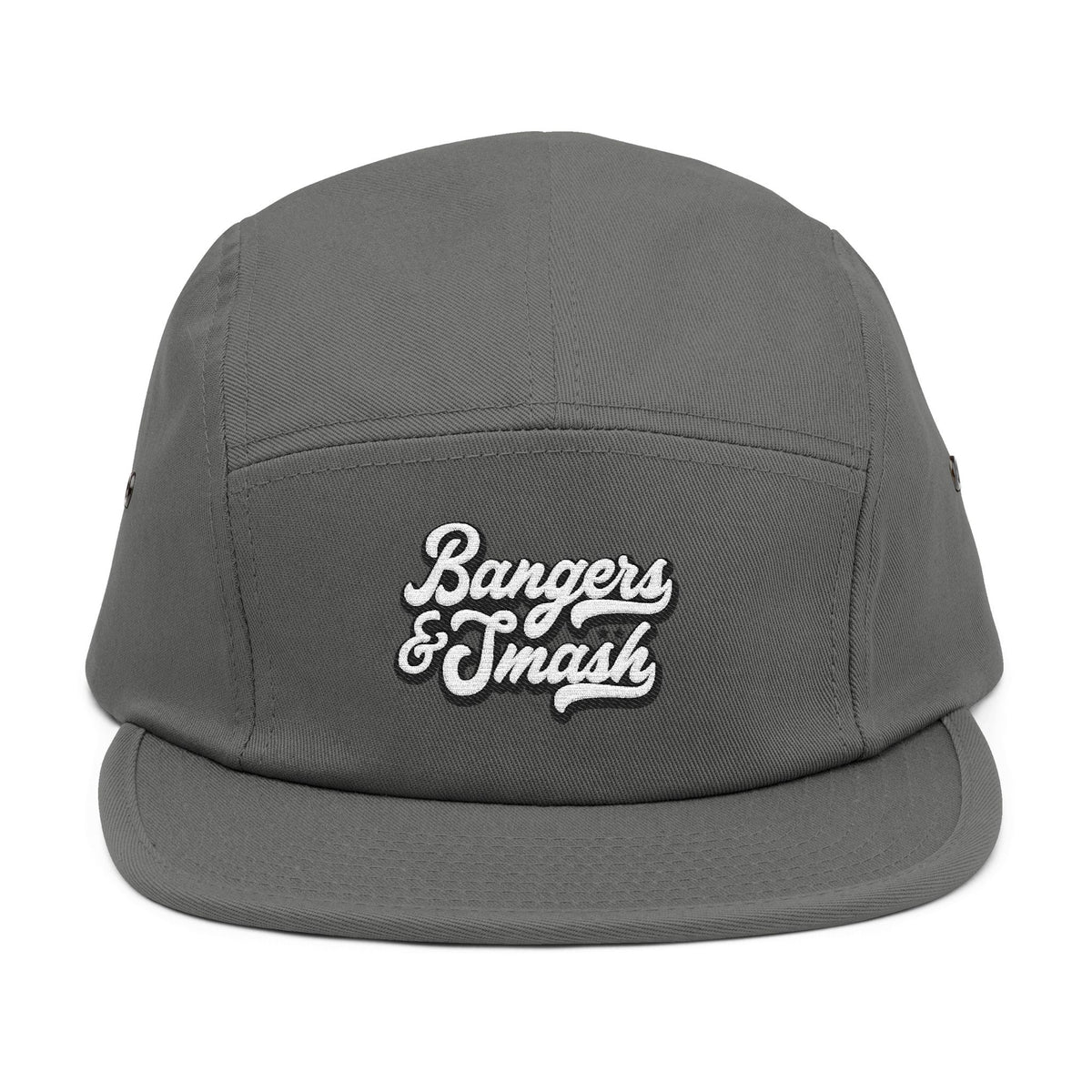 Embroidered 'Bangers & Smash' 5-Panel Cap – Casual Streetwear Snapback