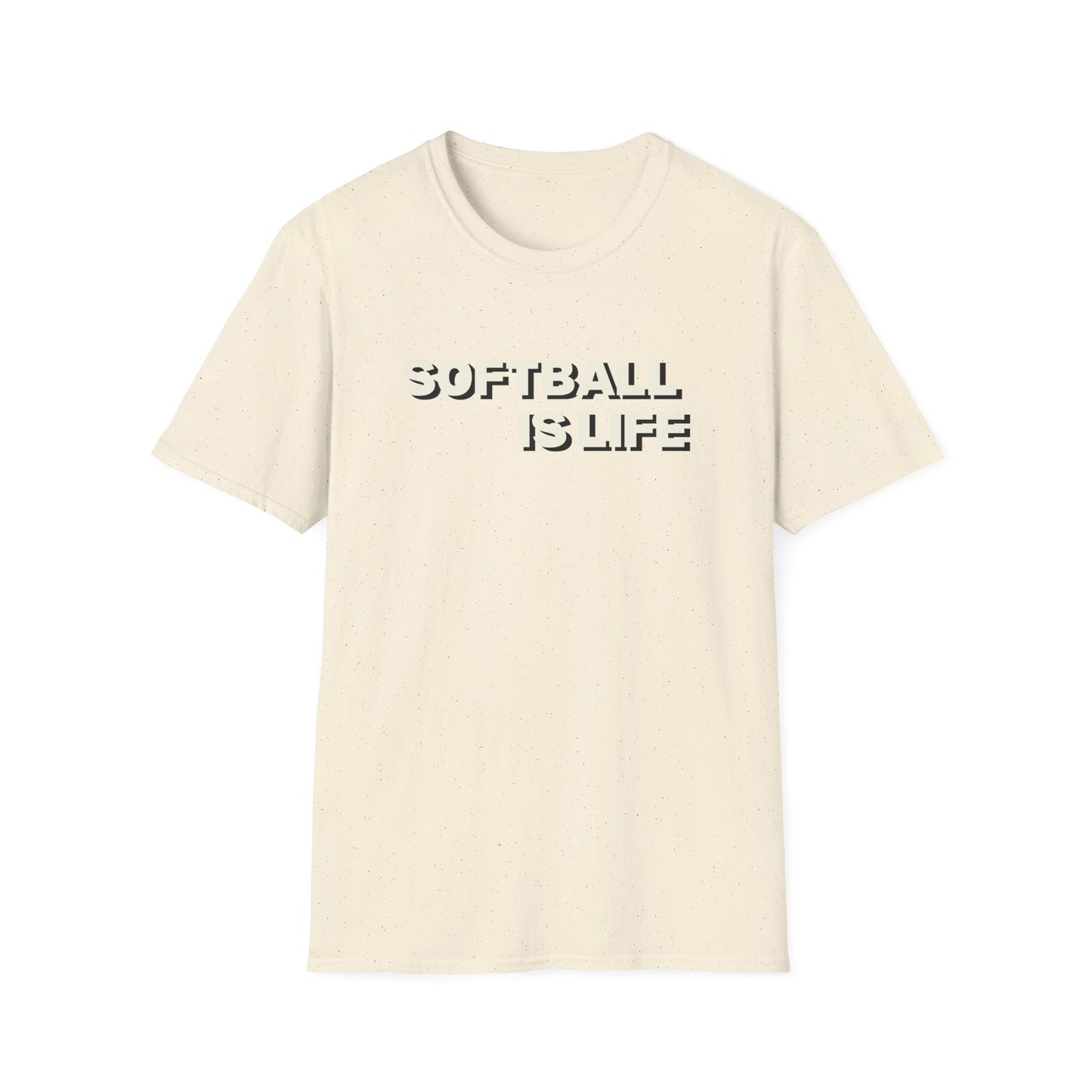 Softball Is Life Drop Shadow Design